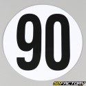 Adhesive speed limit disc 90km/h PL