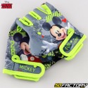 Luvas de ciclismo curtas, patinete infantil verde do Mickey Mouse