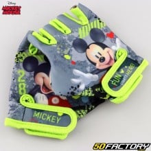 Guantes cortos de ciclismo y patinete infantil Mickey Mouse verdes