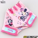 Guanti da ciclismo corti, scooter per bambini Minnie Mouse rosa