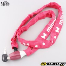 Chain lock with integrated padlock Minnie Mouse pink