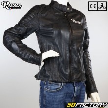 Lederjacke Damen Restone Outrider CE-geprüft Motorrad schwarz