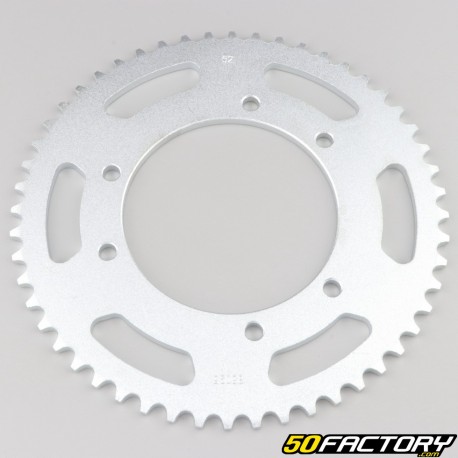 Rear sprocket 52 teeth steel 420 Derbi,  Rieju,  Yamaha,  Peugeot... grey