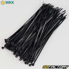 Plastic clamps (rislan) 2.5x160 mm WKK black (100 pieces)