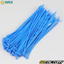 Colliers plastique (rilsan) 3.6x200 mm WKK bleus (100 pièces)