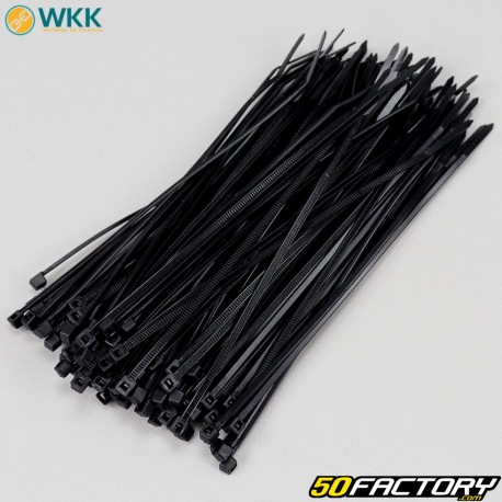 Collarines de plástico (rilsan) 2.5x140 mm WKK negro (100 piezas)