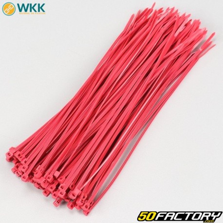 Plastic collars (rilsan) 2.5x200 mm WKK red (100 pieces)