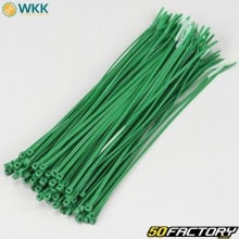 Collarines de plástico (rilsan) 2.5x200 mm WKK verdes (100 piezas)