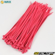 Plastic collars (rilsan) 3.6x200 mm WKK red (100 pieces)