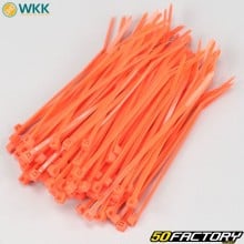 Collarines de plástico (rilsan) XNUMXxXNUMX mm WKK  naranjas (XNUMX piezas)