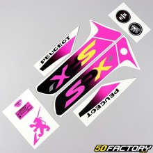 Decoration kit Peugeot 103 SPX phase 2 pink and black