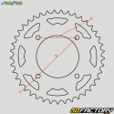 Corona 49 dentes alu 428 Husqvarna TC, KTM SX, Gas Gas MC 85 Sunstar preta