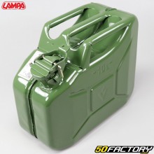 10L anti-corrosion metal fuel jerry can Lampa green