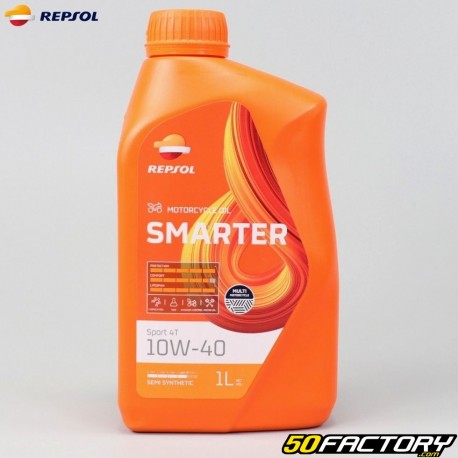 Huile moteur 4T 10W40 Repsol Moto Smarter Sport semi-synthèse 1L