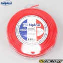 Linha roçadora Ã˜3 mm nylon quadrado Sodipieces vermelho (carretel 44 m)