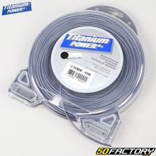 Brushcutter line Ø2.5 mm round Nylon Titanium Power gray (40m spool)