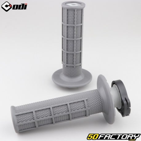 Gray Odi MX semi-embossed Lock-on grips