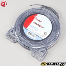 Filo per decespugliatore quadro Ø3 mm nylon Granit Endurance Cut grigio (bobina da 22 m)