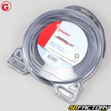 Brushcutter line Ø4 mm square nylon Granit Endurance Cut gray (12 m spool)