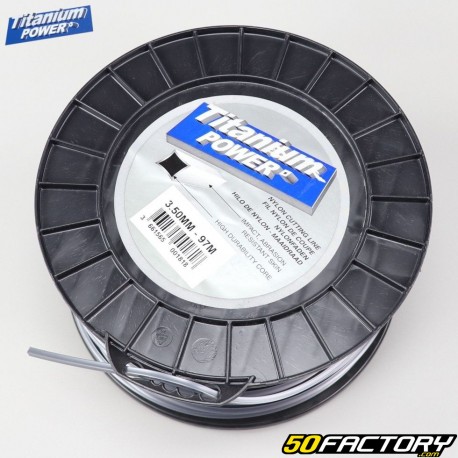 Freischneiderschnur Ø3.5 mm quadratisches Nylon-Titan Power grau (97m Spule)