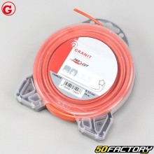 Filo per decespugliatore Ø3 mm star nylon Granit orange (bobina da 15 m)