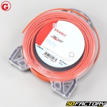 Filo per decespugliatore Ø2.4 mm tondo nylon Granit Orange (bobina da 15 m)