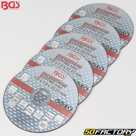Discos de Corte Acero BGS 125mm (Pack de 5)
