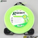 Green Ribimex nylon Ã˜2.4 mm square brushcutter line (70 m spool)