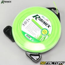 Filo per decespugliatore Ø2 mm quadrato nylon Ribimex verde (bobina da 105 m)