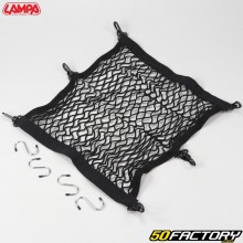 Rede elástica 6 ganchos para capacete 42x42 cm Lampa Top Net preta