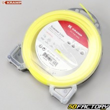 Hilo desbrozadora Ø2.4 mm nylon redondo Kramp amarillo (bobina de 15 m)