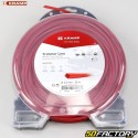 Brushcutter line 4 mm square Kramp nylon red (25 m spool)