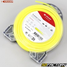 Hilo desbrozadora Ø3 mm nylon redondo Kramp amarillo (bobina de 15 m)