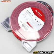 Brushcutter line Ø3 mm helical nylon Kramp red (56 m spool)