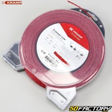 Brushcutter line Ø2.4 mm helical nylon Kramp red (88 m spool)