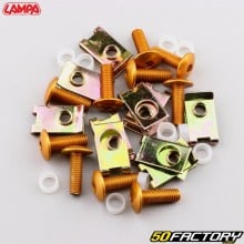Fairing screws and clips Ø5 mm Lampa gold (lot of 10)
