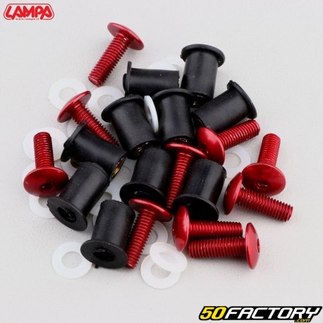 Inserti carena con bulloneria Ã˜5 mm Lampa rosso (confezione da 10)