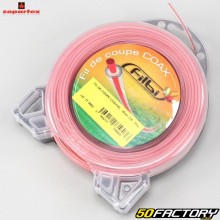 Hilo desbrozadora Ø2.4 mm nylon redondo Sopartex rojo (bobina de 15 m)