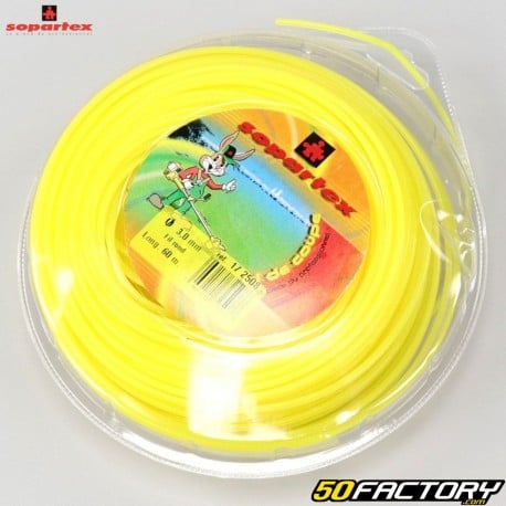 Brushcutter line Ã˜3 mm round nylon Sopartex yellow (60 m spool)