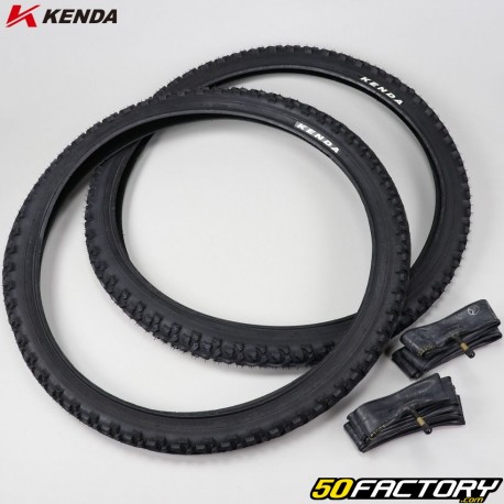 24x1.95 bicycle tires (50-507) Kenda K831 with inner tubes Schrader valve AV 48 mm