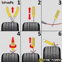 Kit de reparación de pinchazos para neumáticos tubeless con puntas &quot;trenzas&quot; Chaft