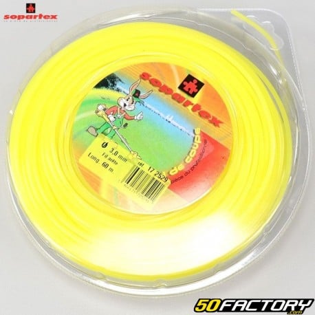 Brushcutter line Ã˜3 mm star nylon Sopartex yellow (60 m spool)