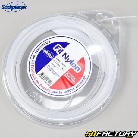 Filo per decespugliatore Ø1.6 mm tondo nylon Sodipieces trasparente (bobina da 15 m)