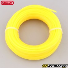 Fil de débroussailleuse Ø2.4 mm étoile nylon Oregon jaune fluo (bobine de 15 m)