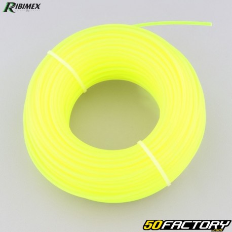 Linha de corte Ã˜2.4 mm redonda nylon Ribimex amarelo neon (carretel de 50 m)