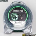 Linha Aparador de Cordas Ã˜2.4 mm Espiral Nylon Cuter Pro verde e preto (carretel de 15m)
