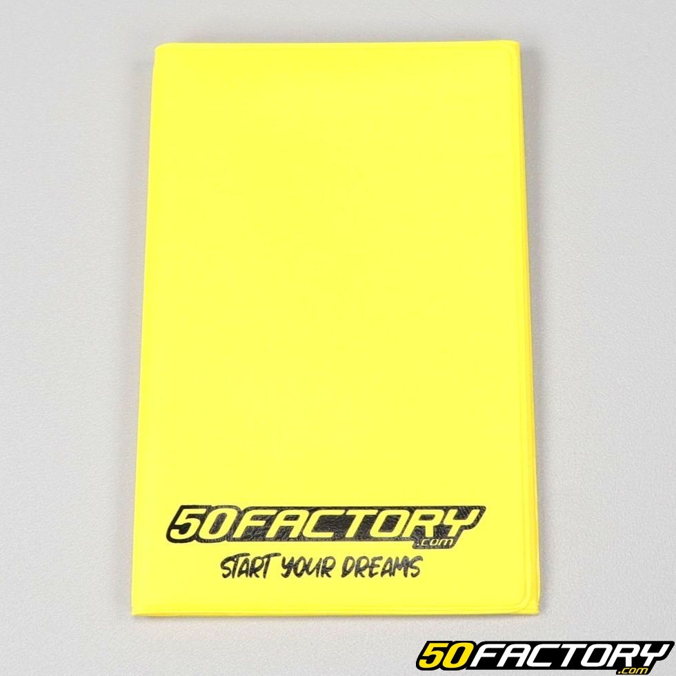 Étui de carte grise 50 Factory jaune – Équipement atelier, garage moto