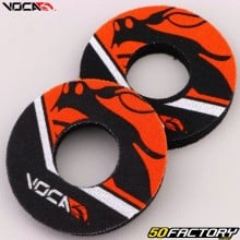Handlebar grip donuts Voca black and red