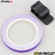 Adhesivo franja de llanta Puig morado con aplicador de 7 mm