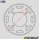 Rear sprocket 40 teeth steel 520 Yamaha YFM Warrior,  Banshee 350 and Virago 125 Afam black